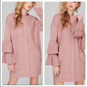 2️⃣ PACK Tiered Sleeve Sweater Dress